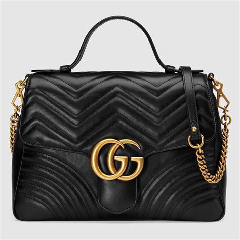 gucci top handle bag black